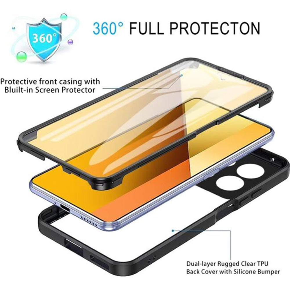 Techsuit - ColorVerse 360 Series + Screen Protector - Xiaomi Poco X6 Pro - Pink