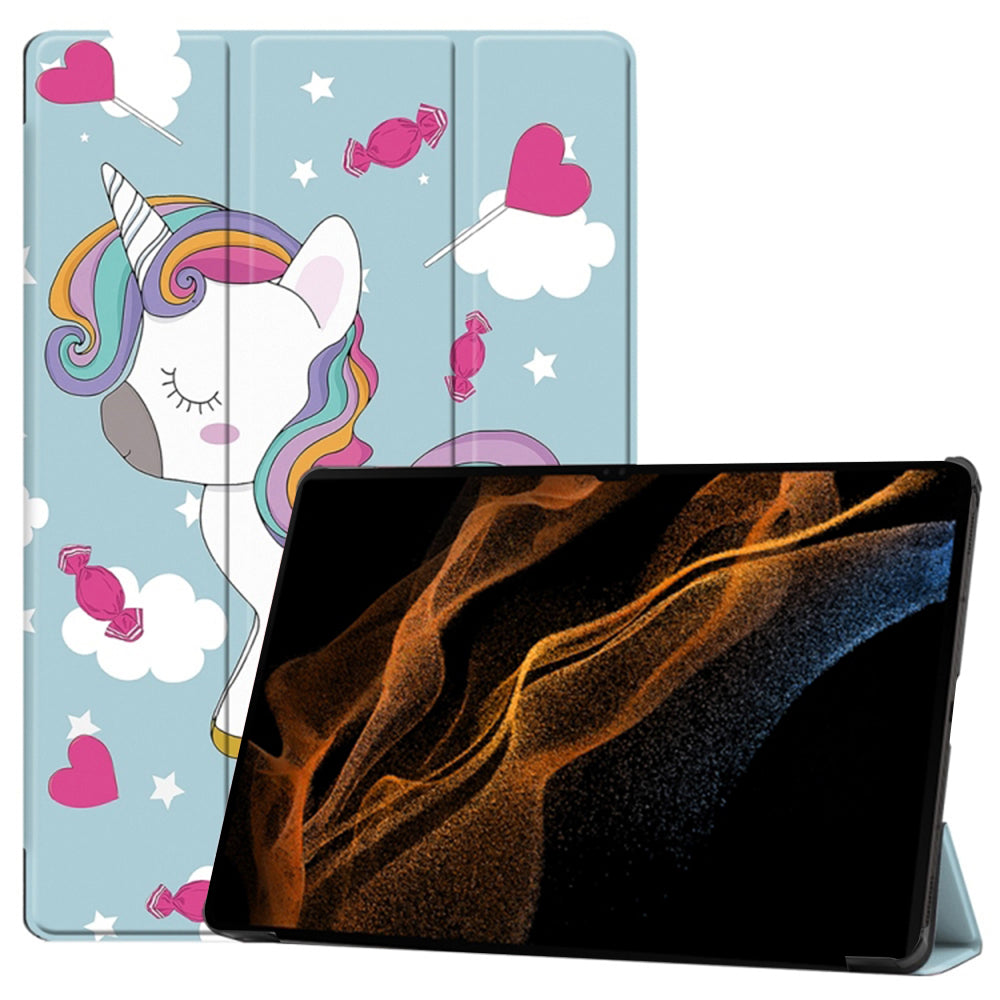 Techsuit - FoldPro - Samsung Galaxy Tab S8 Ultra / S9 Ultra / S10 Ultra - Unicorn