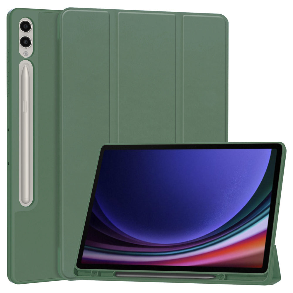 Techsuit - Flex Trifold (with Pencil Holder) - Samsung Galaxy Tab S9 Plus / S10 Plus / S9 FE Plus - Green