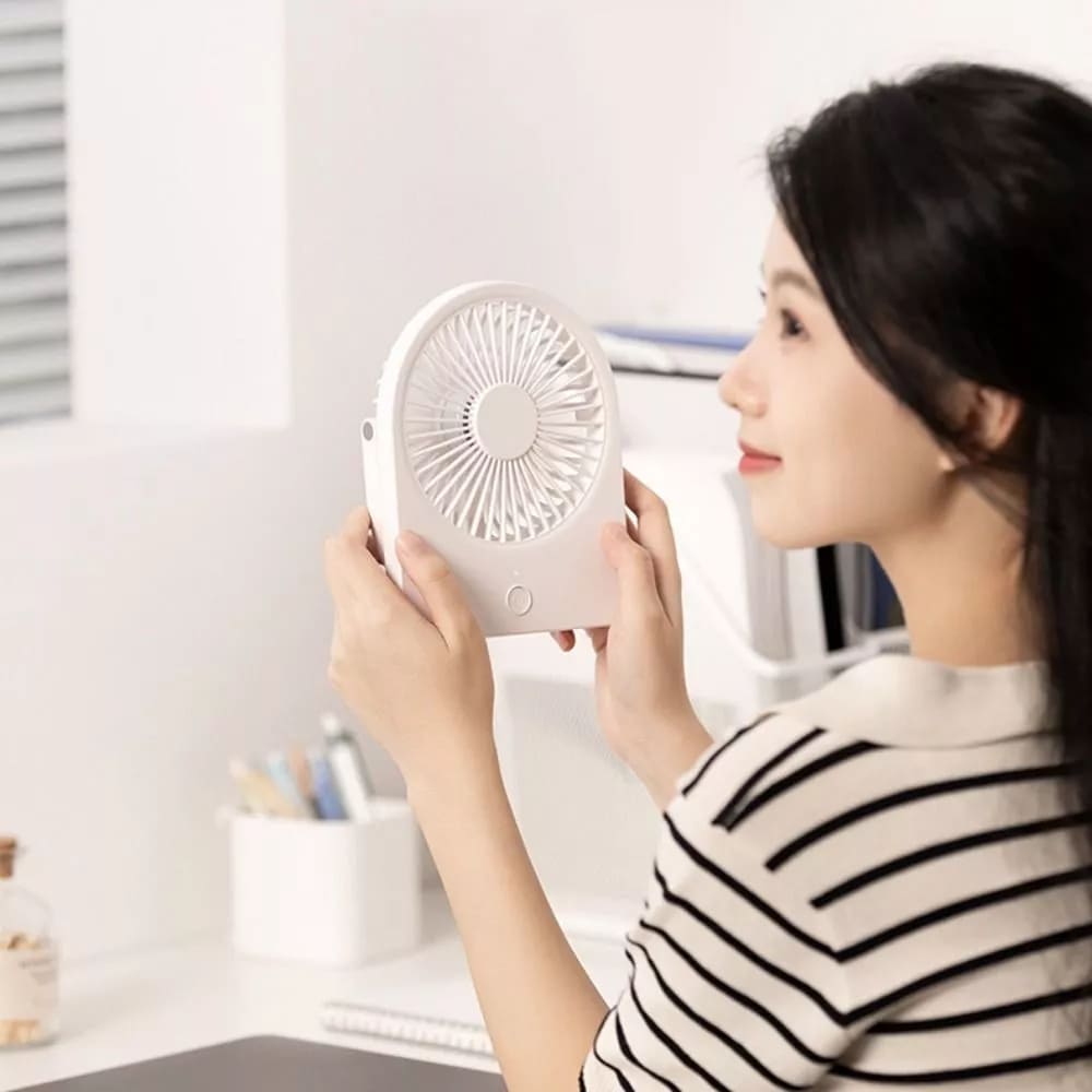 Techsuit - Mini Fan (CT-108) - Portable, Rechargeable, USB - White