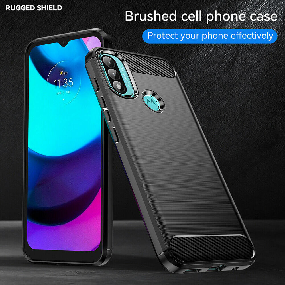 Techsuit - Carbon Silicone - Motorola Moto E20 / Moto E30 / Moto E40 - Black