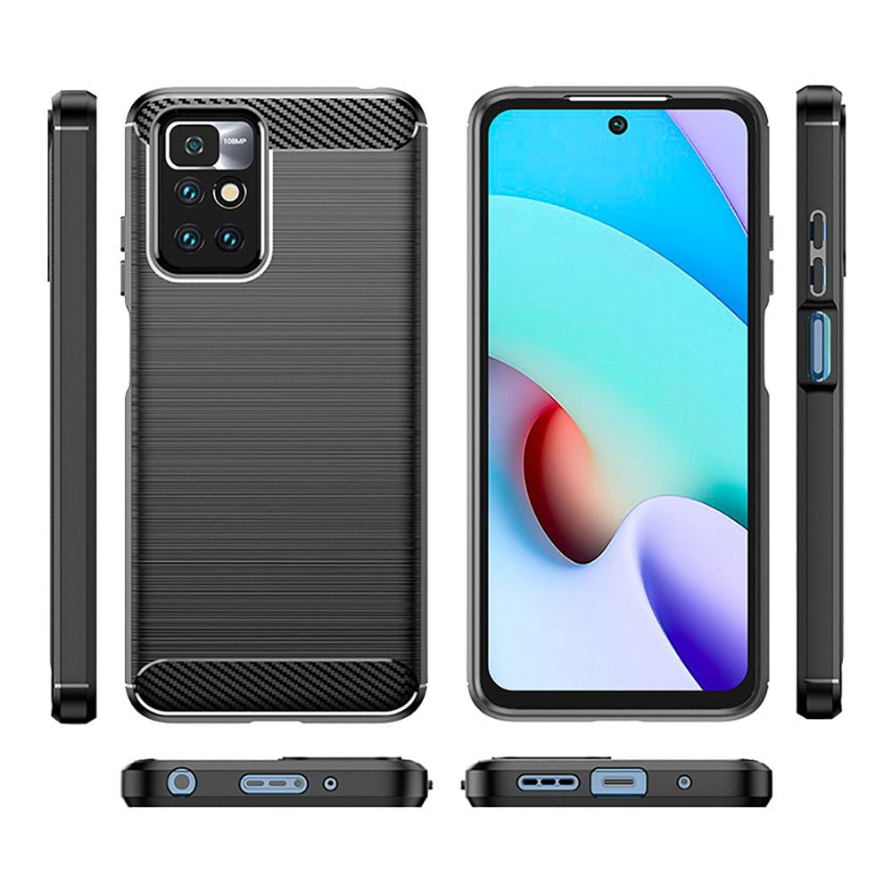 Techsuit - Carbon Silicone - Xiaomi Redmi 10 2021 / Redmi 10 2022 - Black