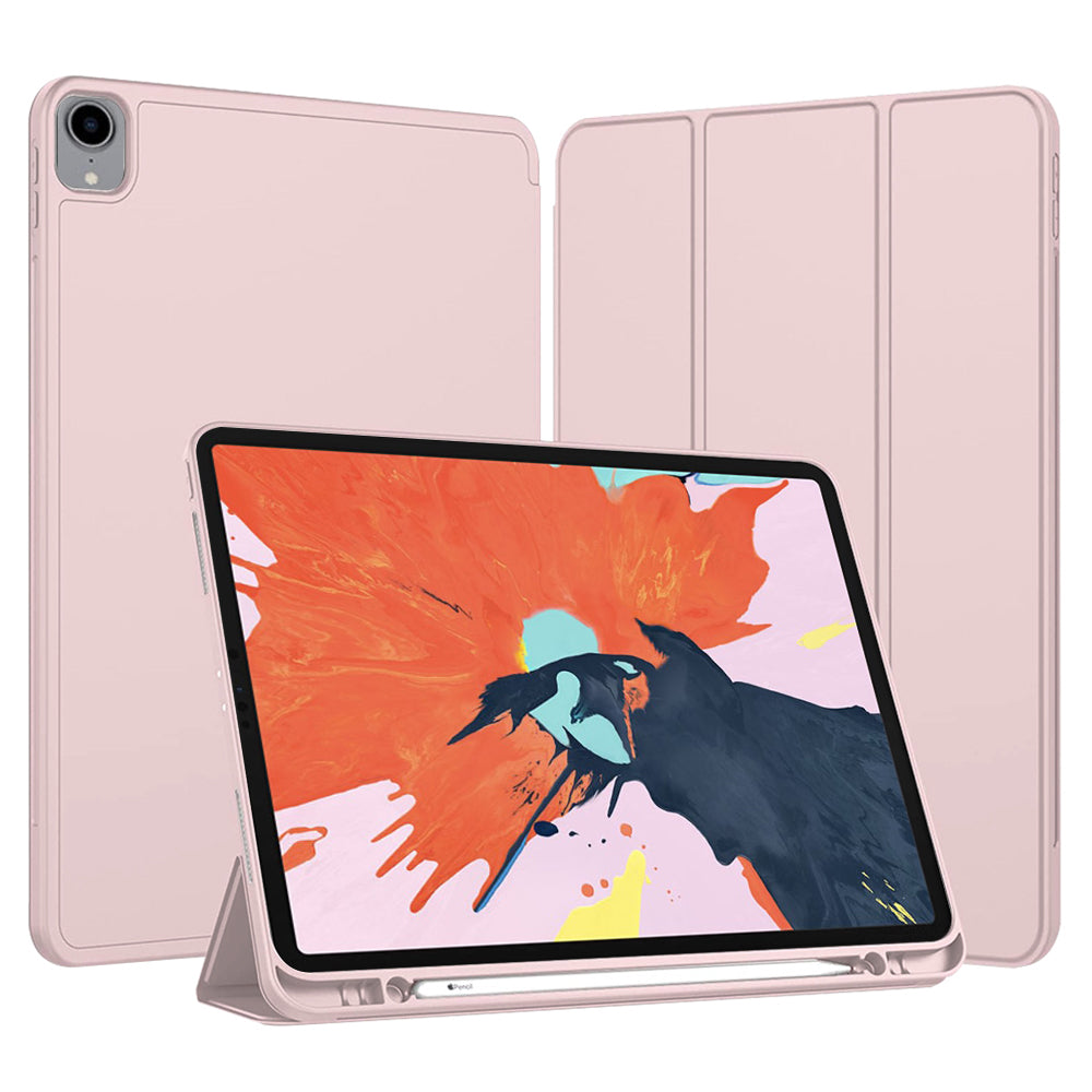 Techsuit - Flex Trifold (with Pencil Holder) - iPad Pro 12.9 (2018/2020/2021/2022) - Pink