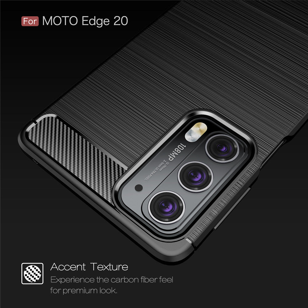 Techsuit - Carbon Silicone - Motorola Edge 20 5G - Black