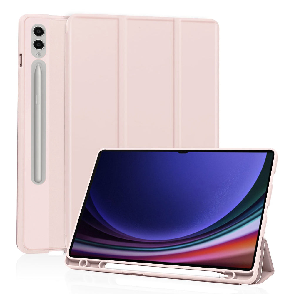 Techsuit - Flex Trifold (with Pencil Holder) - Samsung Galaxy Tab S9 Ultra / S10 Ultra - Pink