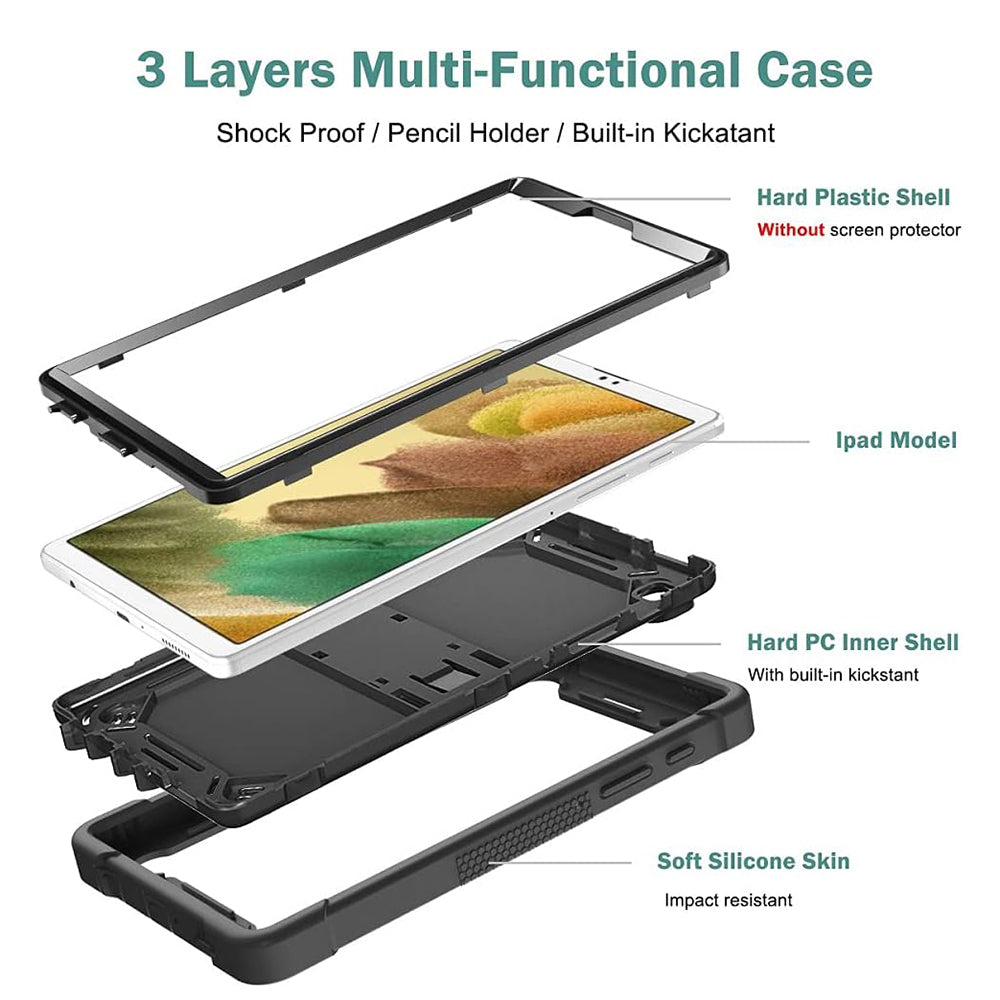 Techsuit - Rugged TabShell + Screen Protector - Galaxy Tab A7 10.4 (2020 / 2022) - Black