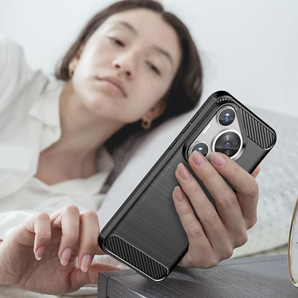 Techsuit - Carbon Silicone - Huawei Pura 70 Pro - Black
