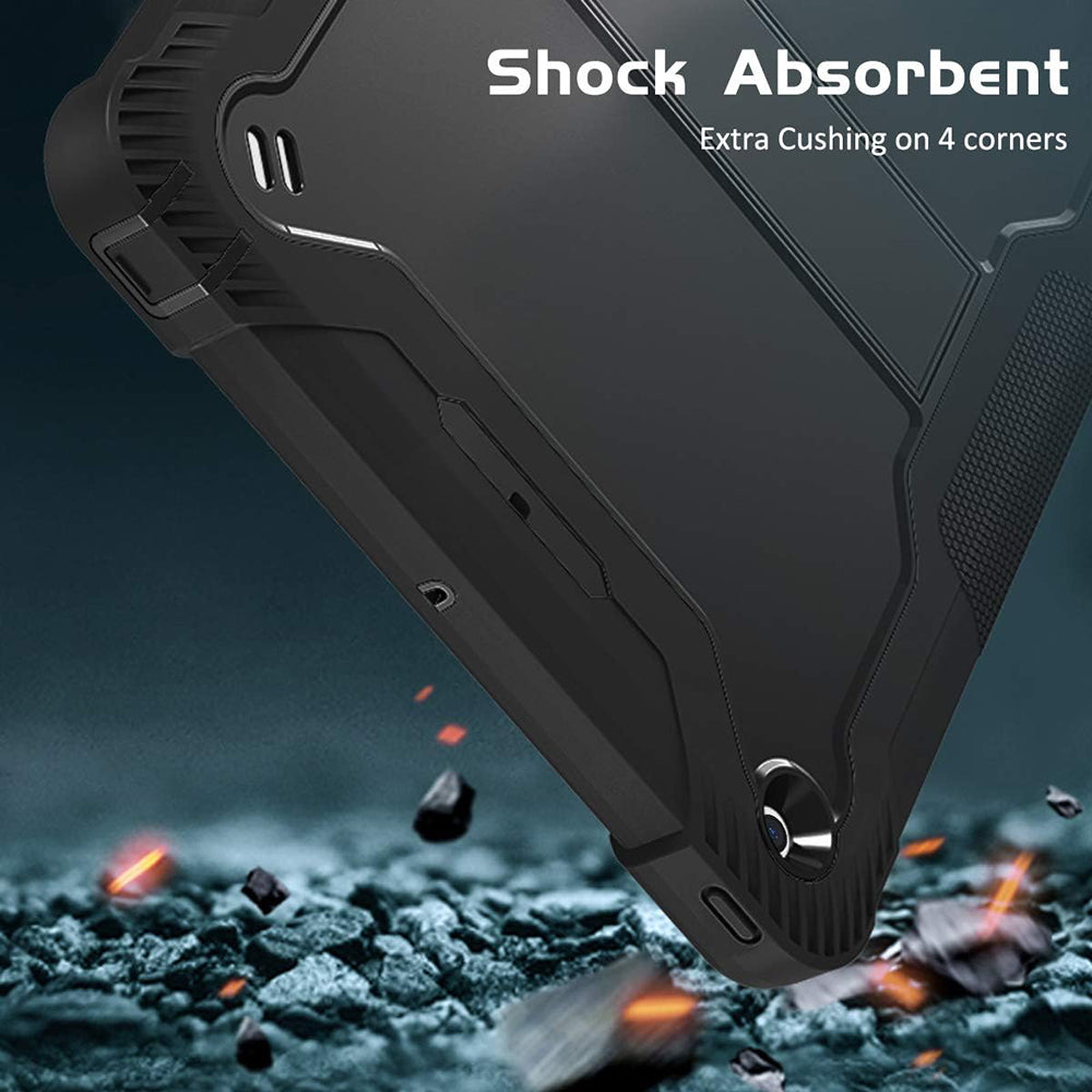 Techsuit - Rugged TabShell + Screen Protector - iPad 10.2 (2019/2020/2021) - Black
