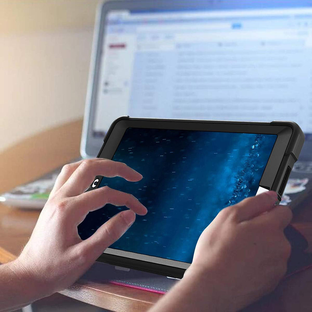 Techsuit - Rugged TabShell + Screen Protector - iPad 9.7 (2017 / 2018) - Black