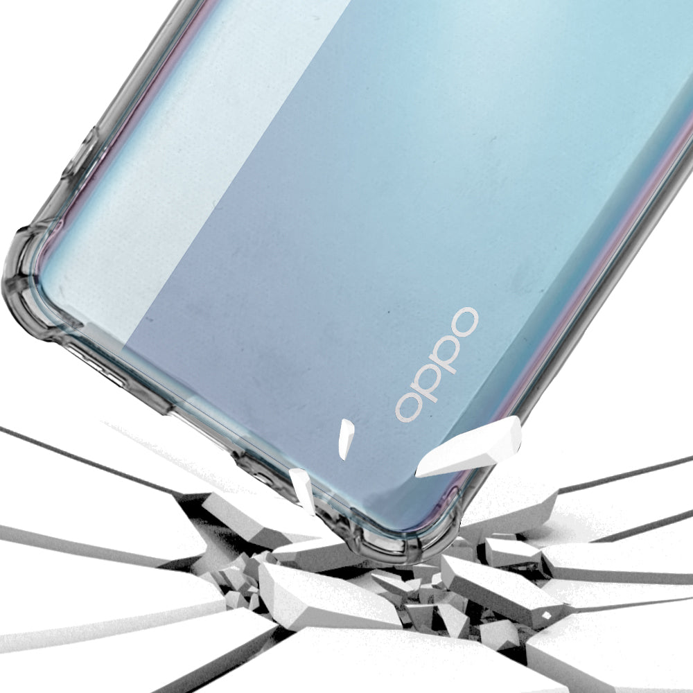 Techsuit - Shockproof Clear Silicone - Oppo Reno4 Lite - Clear