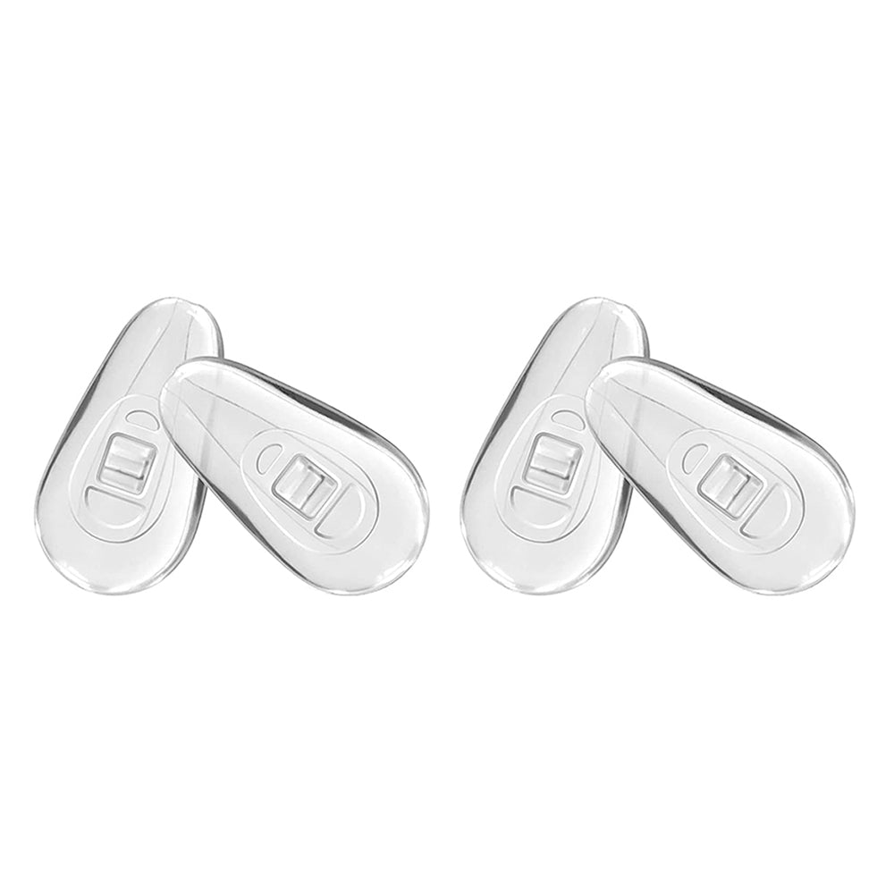 Techsuit - [Pack] 2 Pairs of Silicone Nose Pads (NPT1) - from Silicone, 14 x 7.5mm - Transparent