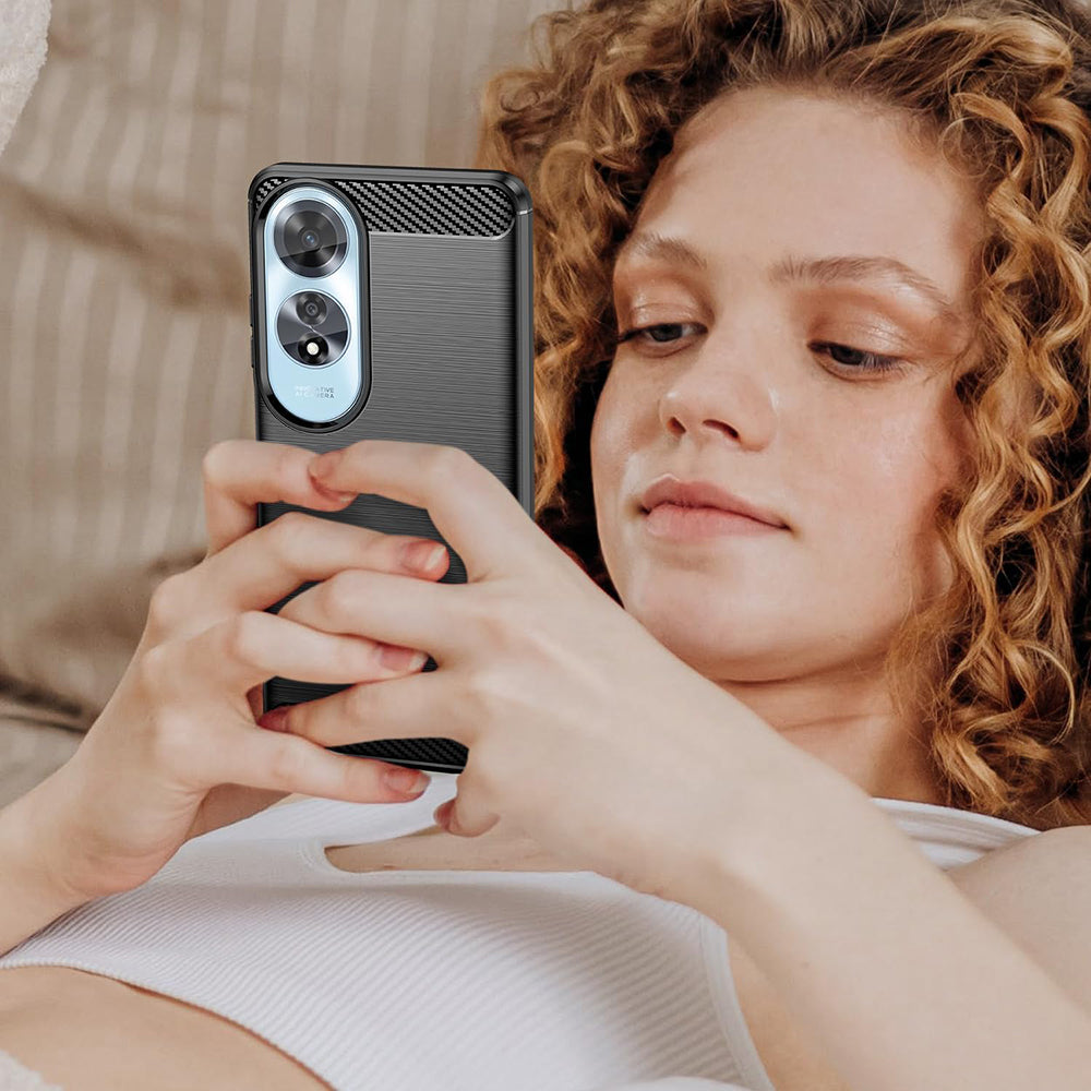 Techsuit - Carbon Silicone - Oppo A60 4G - Black