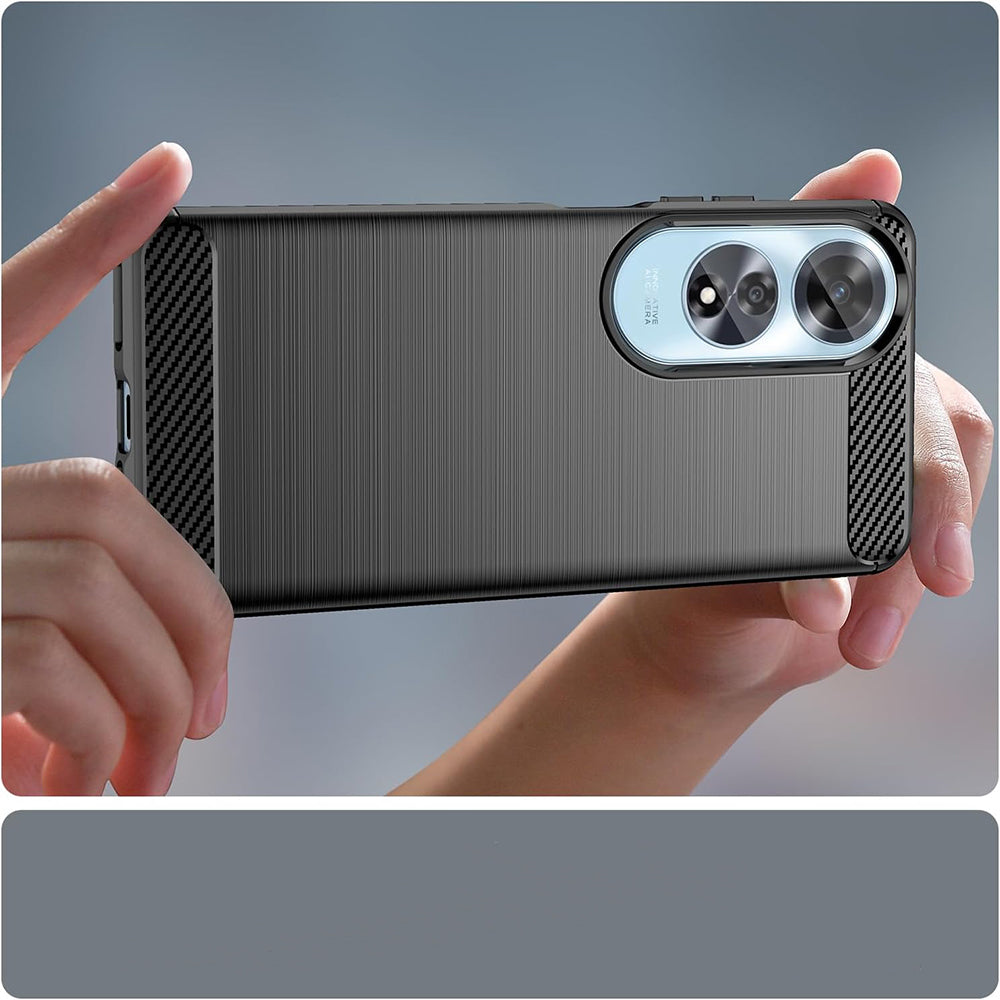 Techsuit - Carbon Silicone - Oppo A60 4G - Black