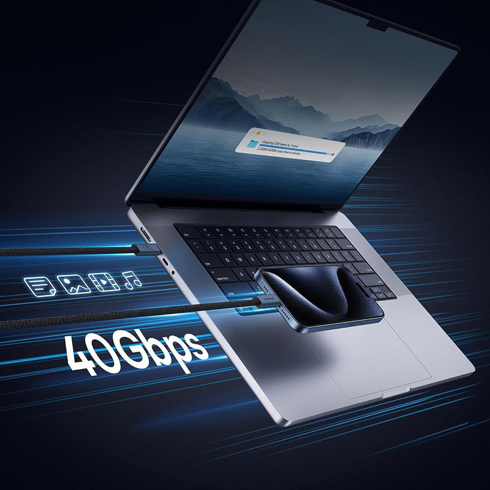 Baseus - Data Cable Flash Series 2 (P10311803111-00) - Fast Charge, USB-C, 240W, 1m - Black