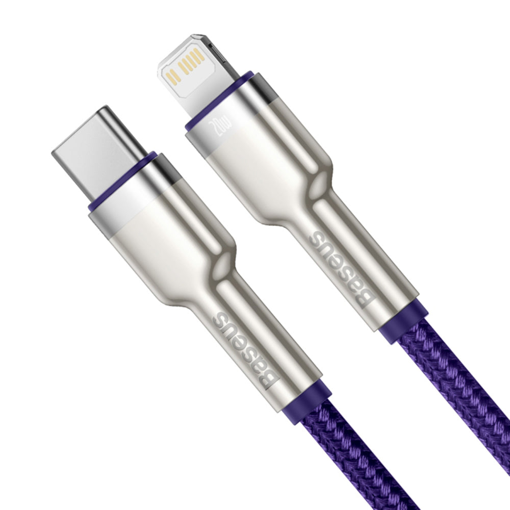 Baseus - Data Cable Cafule Series Metal (CATLJK-B05) - Type-C to Lightning, 20W, 2m - Purple