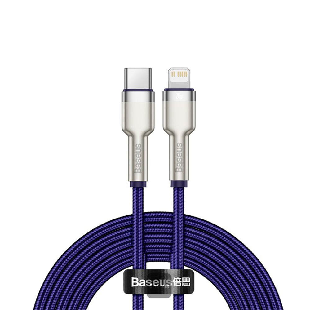 Baseus - Data Cable Cafule Series Metal (CATLJK-B05) - Type-C to Lightning, 20W, 2m - Purple