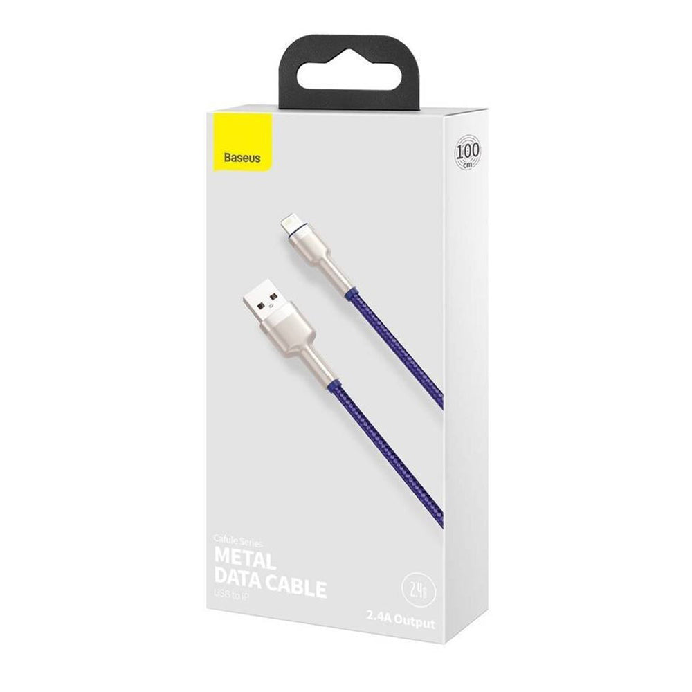Baseus - Data Cable Cafule Series Metal (CALJK-A05) - USB to Lightning, 2.4A, 480Mbps, 1m - Purple