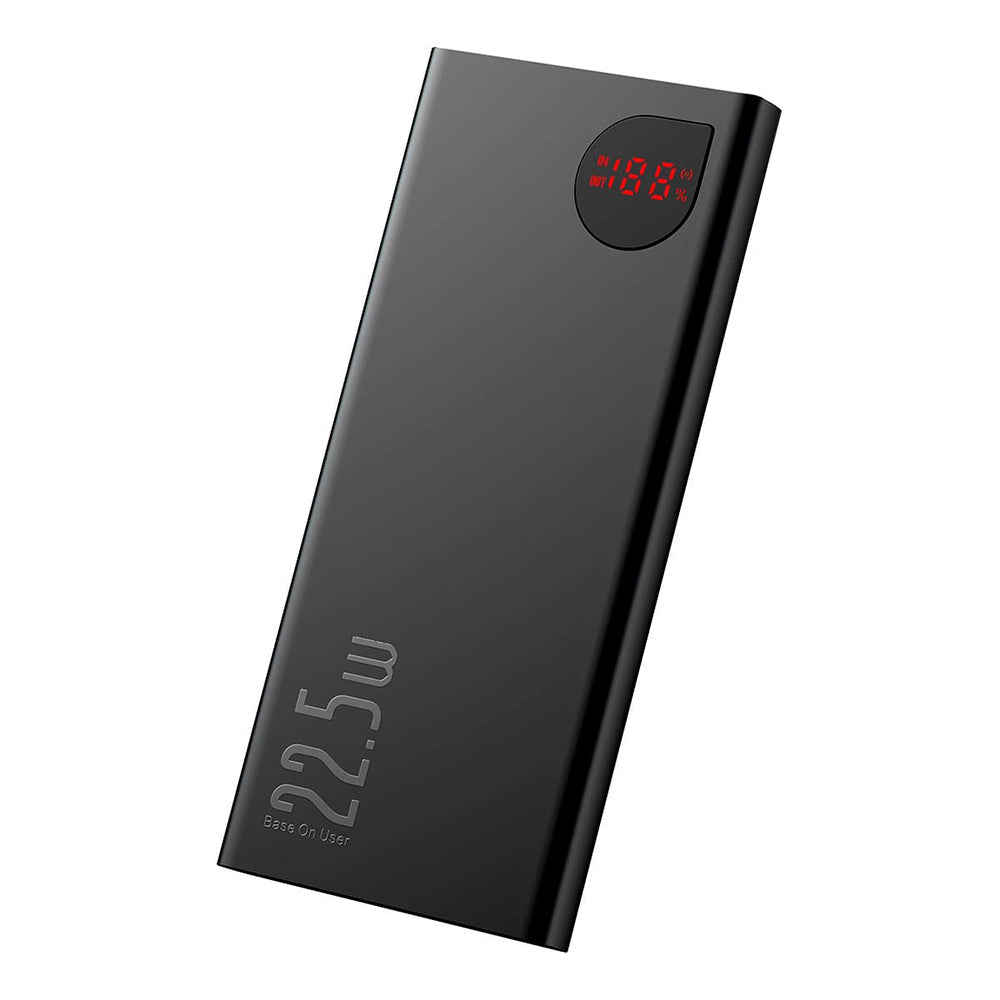 Baseus - Power Bank Adaman (PPAD070001) - 2x USB, Type-C, Lightning, Micro-USB, Fast Charging, 22.5W, 10000mAh - Black