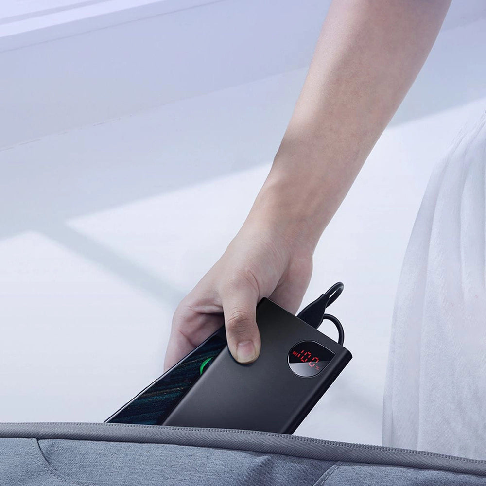 Baseus - Power Bank Adaman (PPAD070001) - 2x USB, Type-C, Lightning, Micro-USB, Fast Charging, 22.5W, 10000mAh - Black