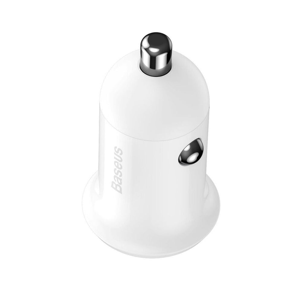 Baseus - Car Charger (CCALLP-02) - 2x USB, Mini Appearance, 4.8A - White