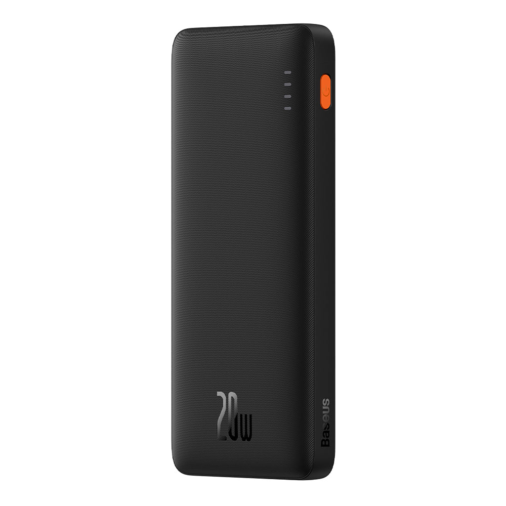 Baseus - Power Bank Airpow (PPQD090001) - USB, Type-C, Micro-USB, 20W, 10000mAh, with Cable Type-C - Black