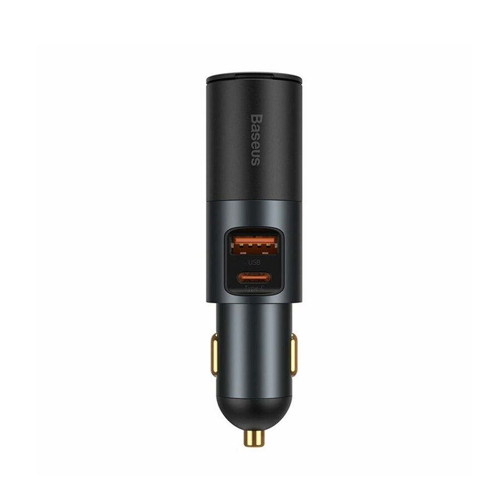 Baseus - Car Charger Share Together (CCBT-C0G) - with Cigarette Lighter Expansion, USB-A, Type-C, 120W - Gray