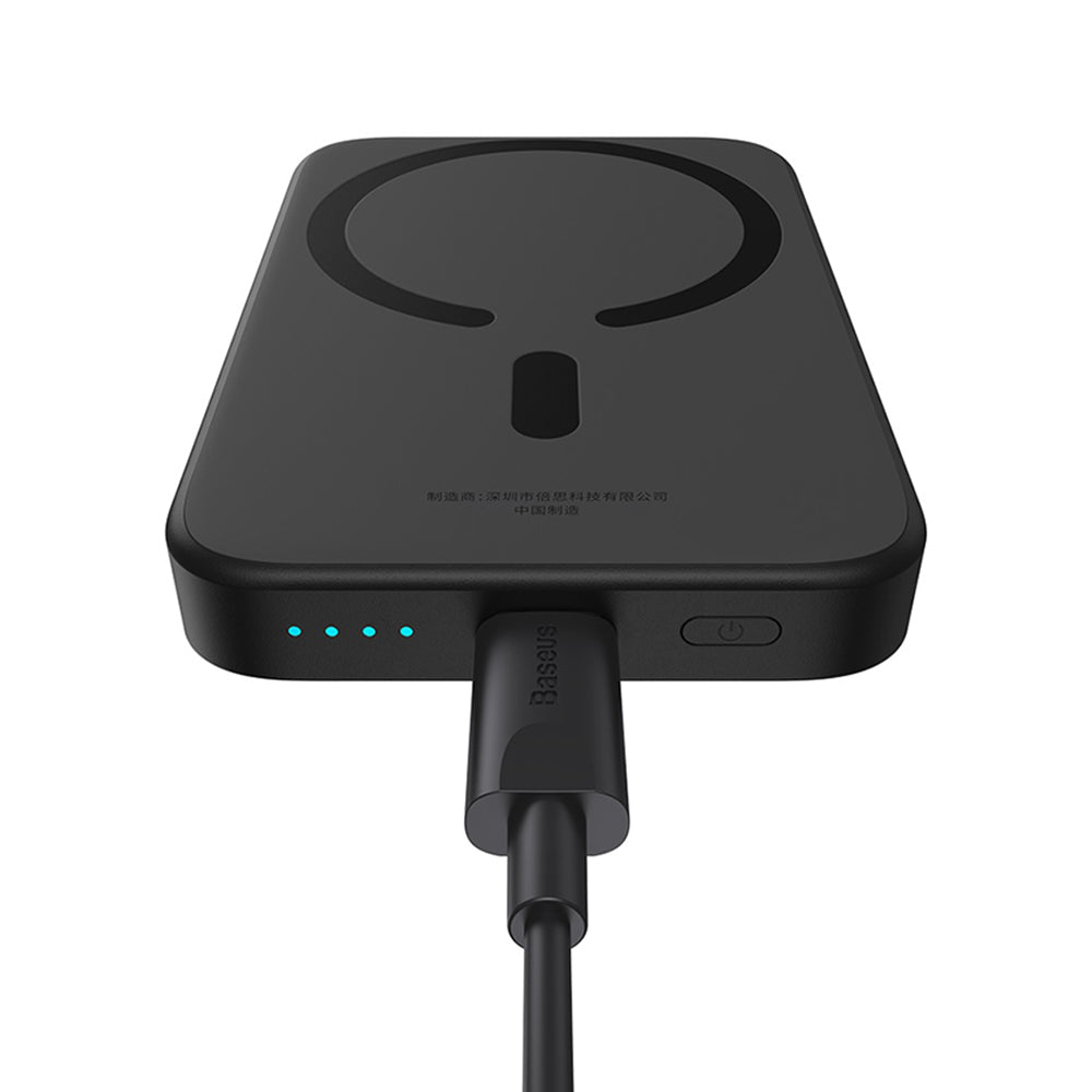 Baseus - Power Bank Mini Air (P10059002113-00) - Type-C, MagSafe Charging, 20W, 6000mAh, with Cable Type-C, 30cm - Black