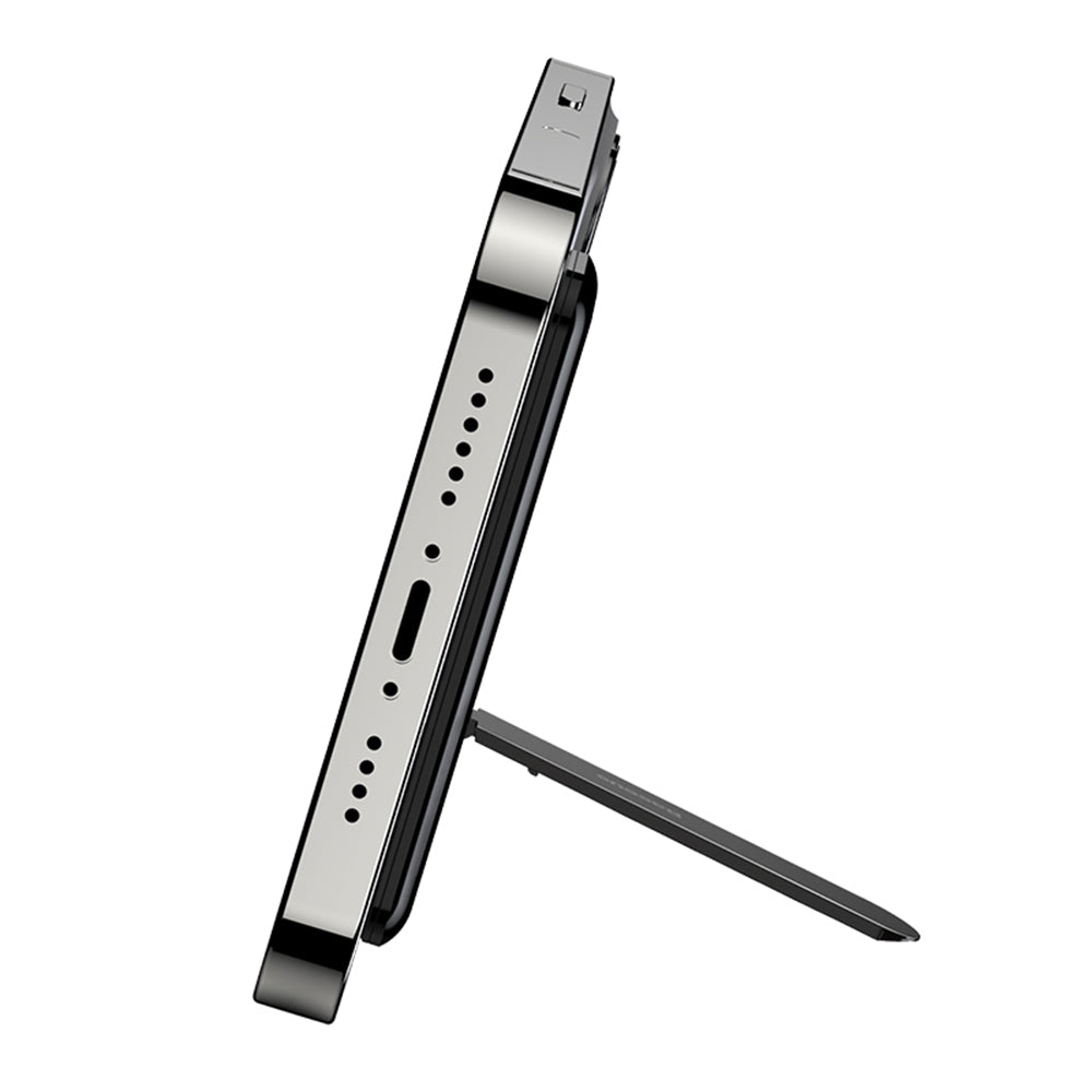 Baseus - Desk Holder Kickstand (LUXZ000001) - for Phones 5.4-inch, Foldable, Adjustable, Adhesive Mount - Black