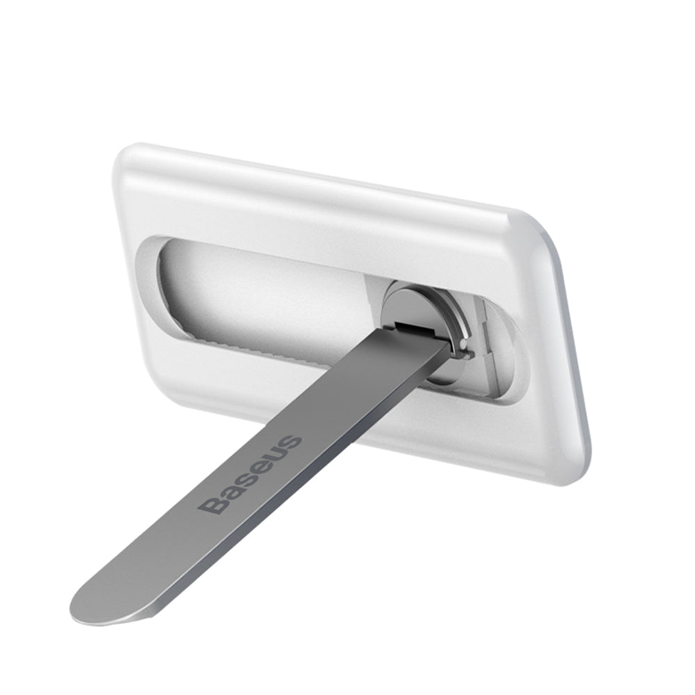 Baseus - Desk Holder Kickstand (LUXZ000002) - for Phones 5.4-inch, Foldable, Adjustable, Adhesive Mount - White