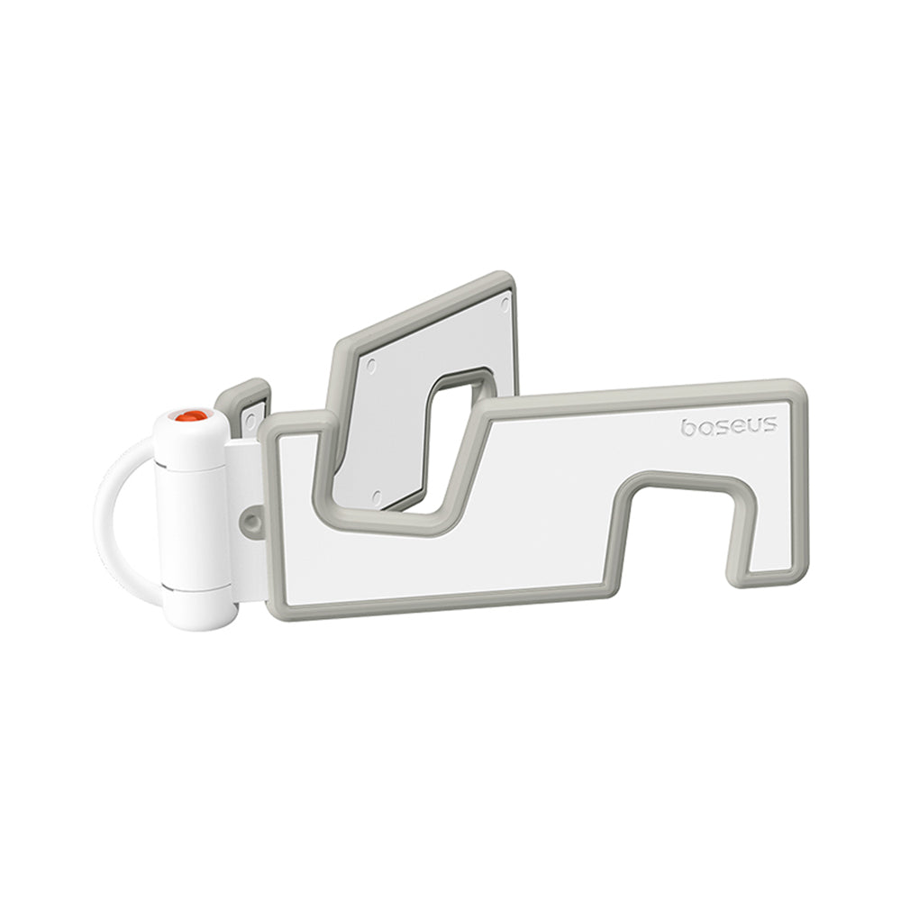 Baseus - Desk Holder Biaxial (B10556600211-00) - for Phones, Foldable, Aluminum Alloy - Moon White