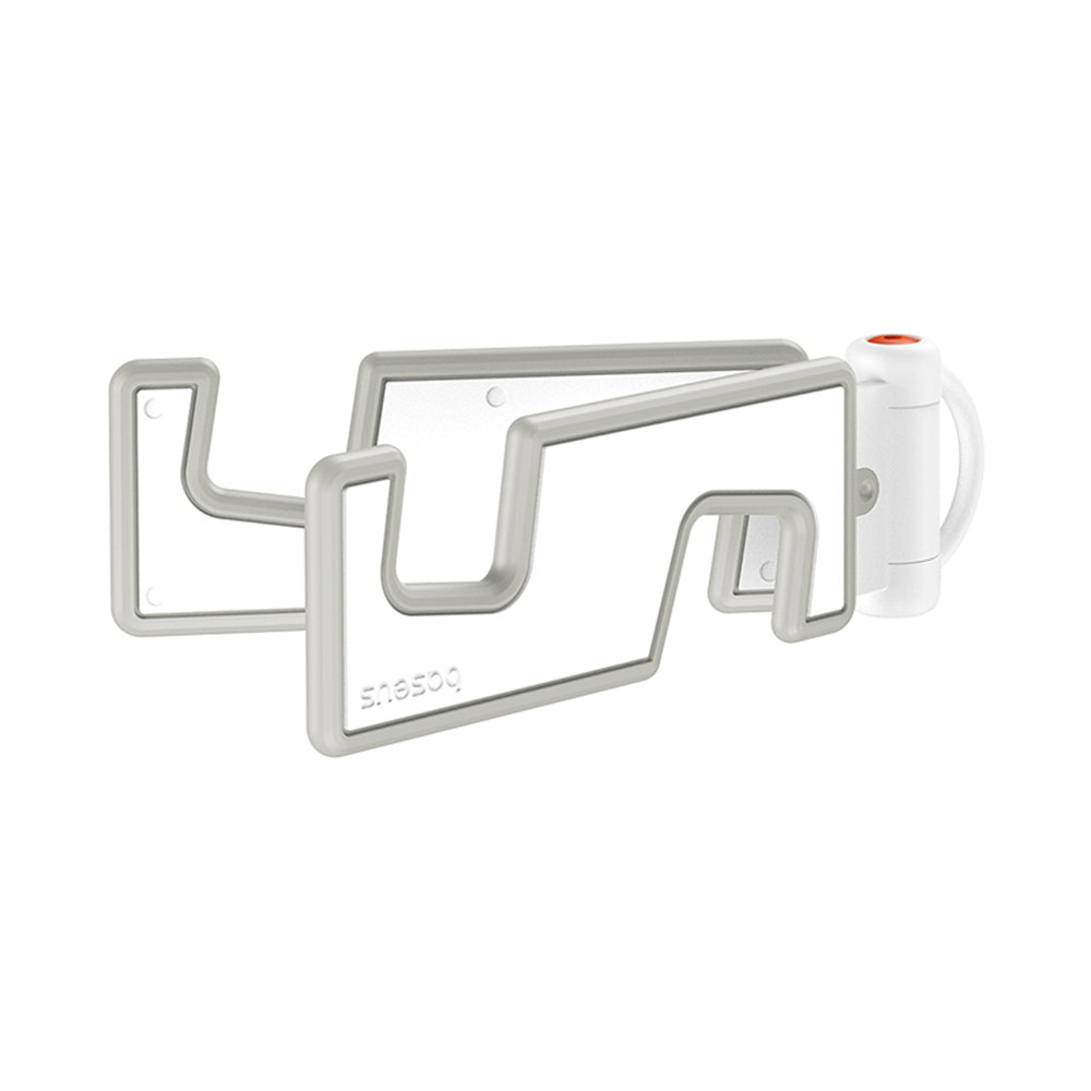 Baseus - Desk Holder Biaxial (B10556600211-00) - for Phones, Foldable, Aluminum Alloy - Moon White