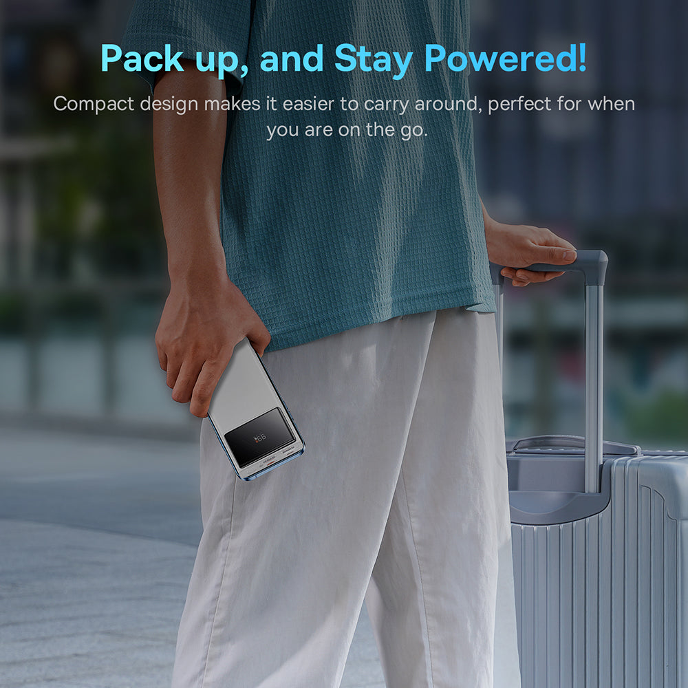 Baseus Star-Lord Power Bank 10000mAh 22.5W με 2 Θύρες USB-A και Θύρα USB-C Λευκό