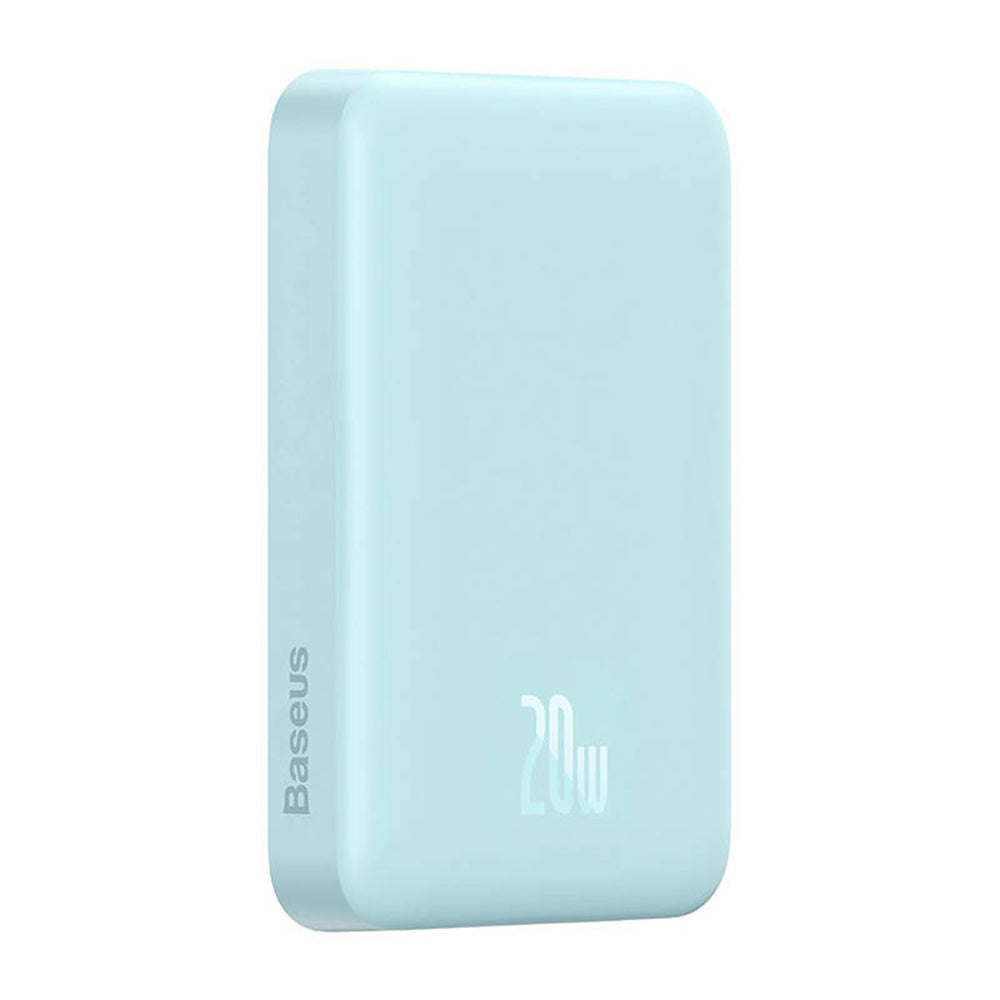 Baseus - Power Bank Magnetic Mini (PPCX110103) - USB-C, MagSafe, 10000mAh, 20W, with Cable Type-C, 3A, 30cm - Bleu