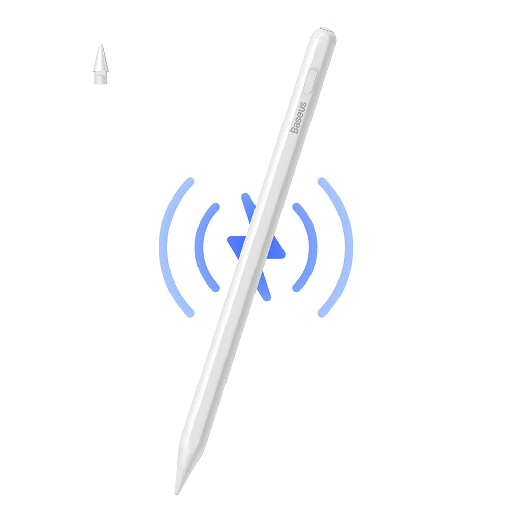 Baseus - Stylus Pen Smooth Writing 2 Series (SXBC080102) - with Cable, Dual Charging, Active Version Wireless - Moon White