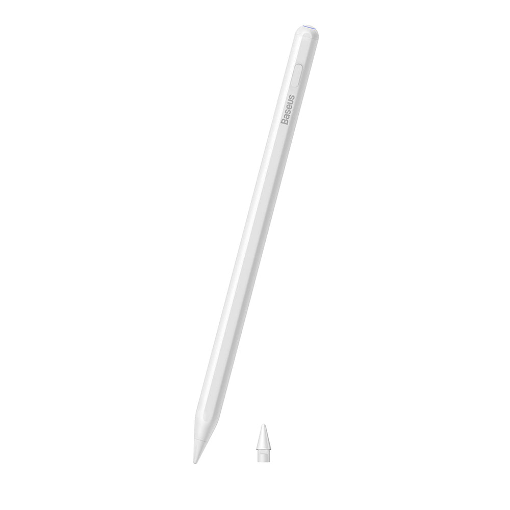 Baseus - Stylus Pen Smooth Writing 2 Series (SXBC080102) - with Cable, Dual Charging, Active Version Wireless - Moon White