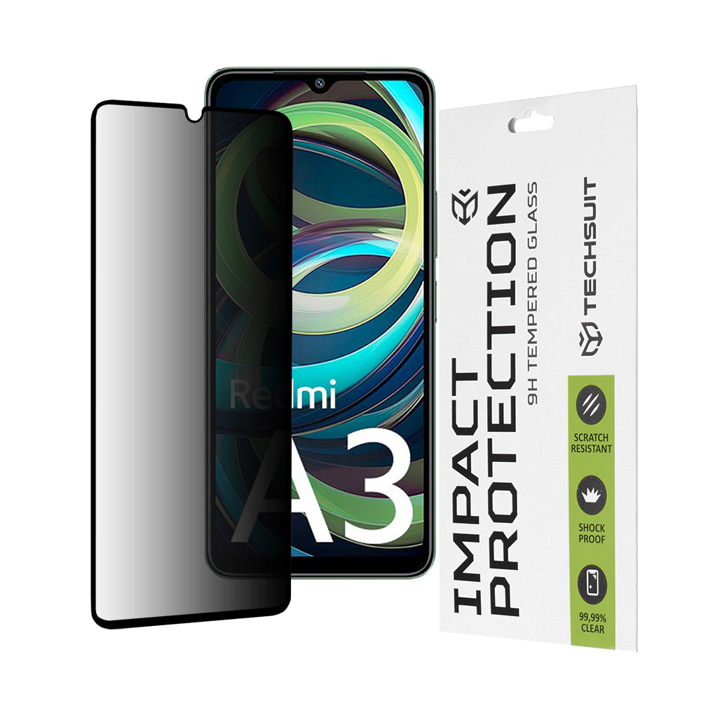 Techsuit - 111D Privacy FullÂ Glue - Xiaomi Redmi A3 / Redmi A3x - Black