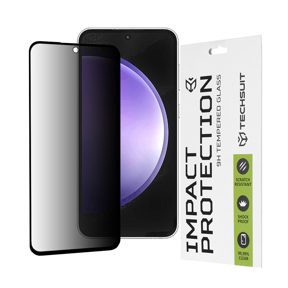 Techsuit - 111D Privacy FullÂ Glue - Samsung Galaxy S23 FE - Black