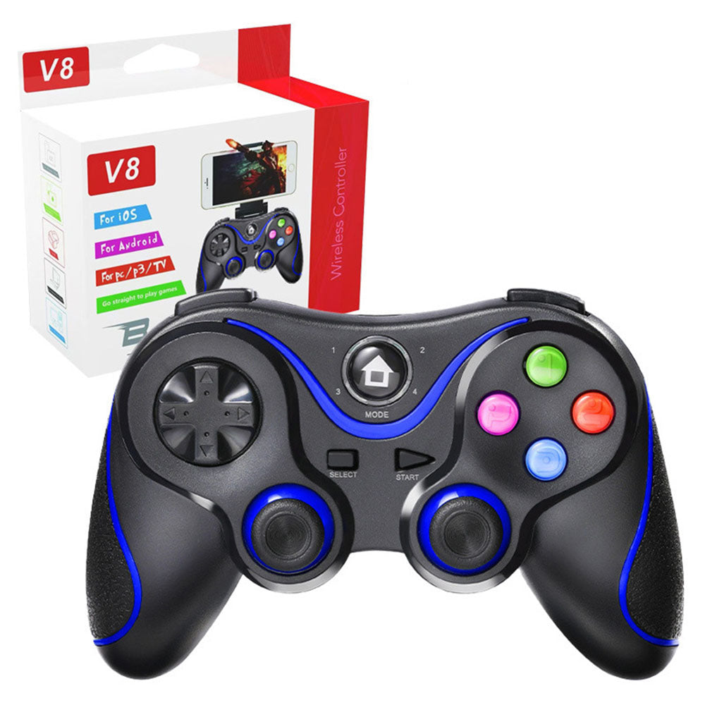 Techsuit - Wireless Controller (V8) - Bluetooth V4.0, 2.4G, 400mAh - Blue