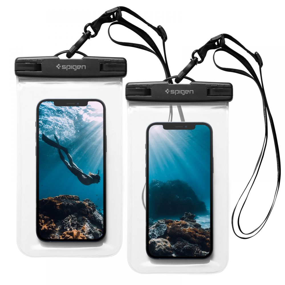 Spigen - (2 pack) Τεχνολογία > Κινητή Τηλεφωνία > Θήκες Κινητών (A601) - IPX8, for Phone 3.5 - 7" - Clear