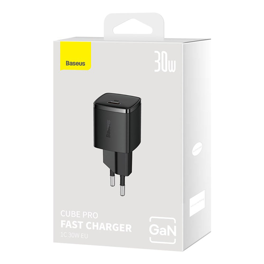 Baseus - Wall Charger Cube Pro (CCXF000301) - Fast Charger, Type-C, 30W - Black