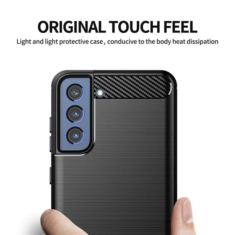 Techsuit - Carbon Silicone - Galaxy S21 FE - Black