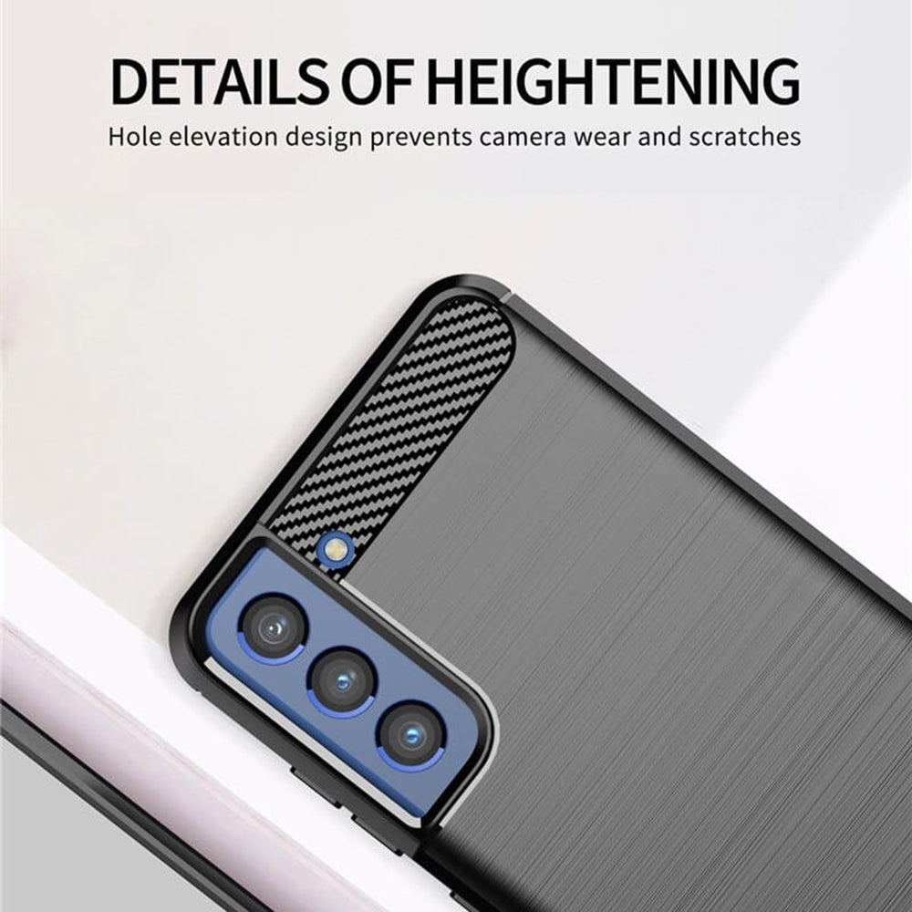 Techsuit - Carbon Silicone - Galaxy S21 FE - Black