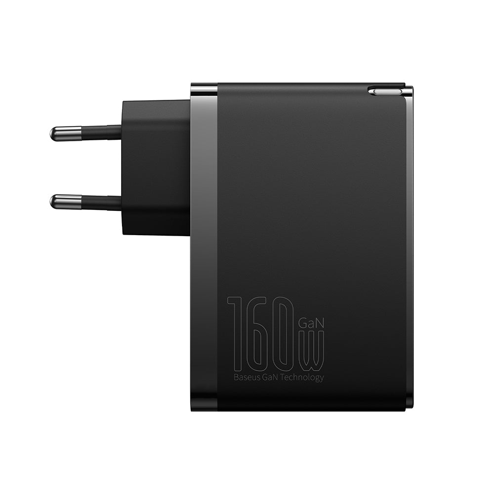 Baseus - Wall Charger GaN5 Pro Digital (P10110825113-00) - Type-C Cable Included, Fast Charger, 2xType-C, USB, 160W, 240W - Black