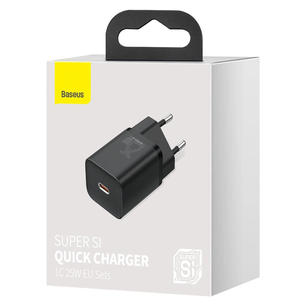 Baseus - Wall Charger Super Si 1C (CCSP020101) - Type-C, Fast Charge, 25W - Black