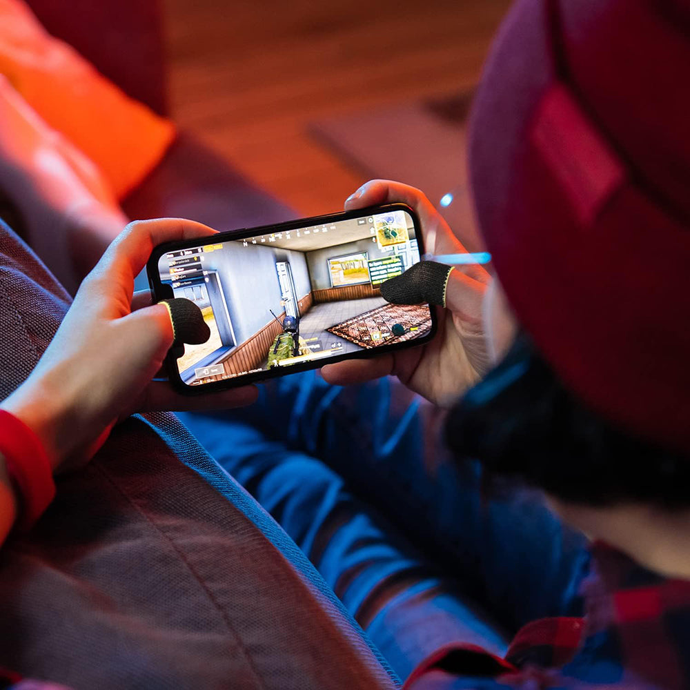 Techsuit - Mobile Gaming Finger Sleeve (FS1-04) - for Peaceful Elite, King of Glory, Call of Duty - Yellow