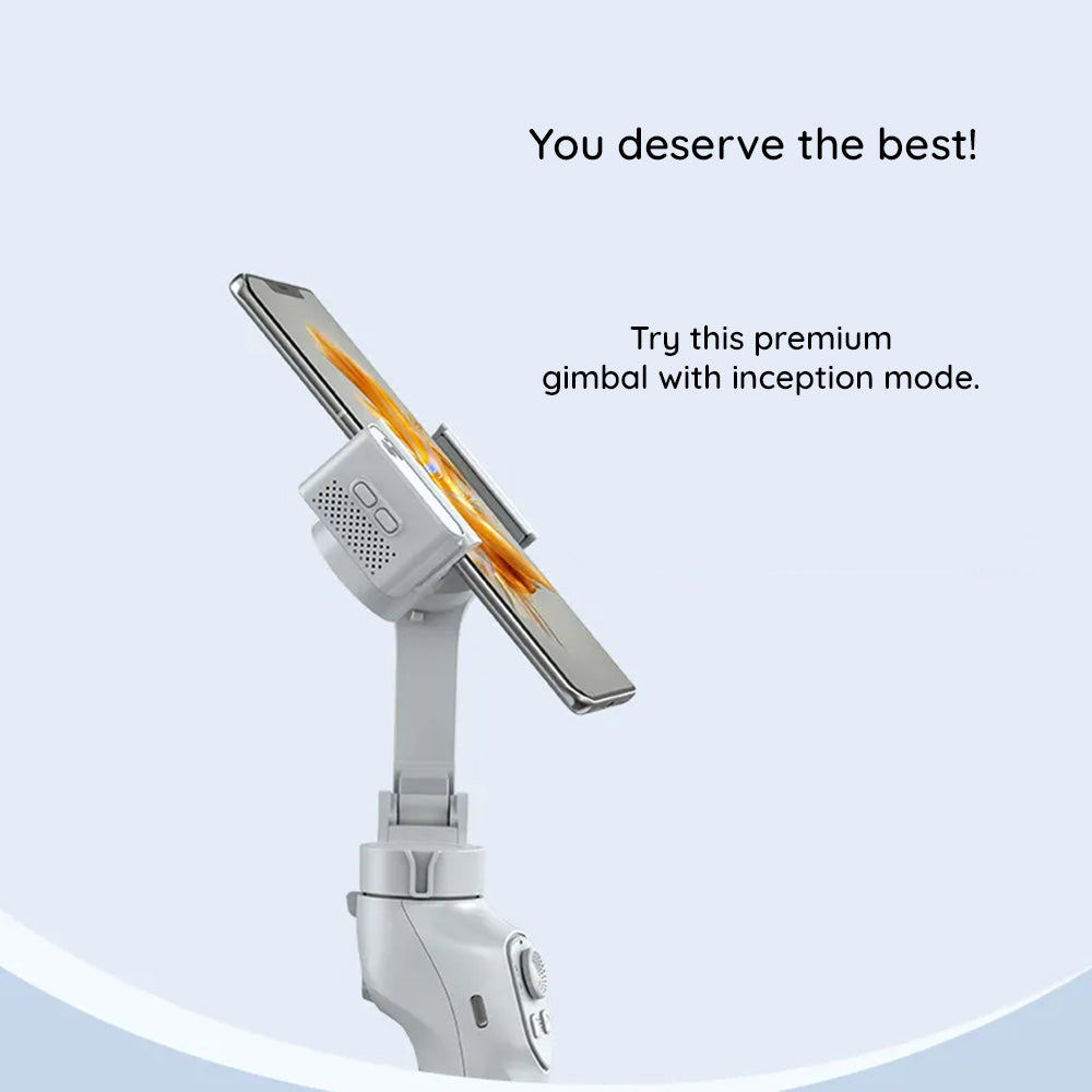 Techsuit - Phone Gimbal (L7C Pro) - with Bluetooth, Inception Mode, Beauty Function, Tripod, 2000mAh - Gray