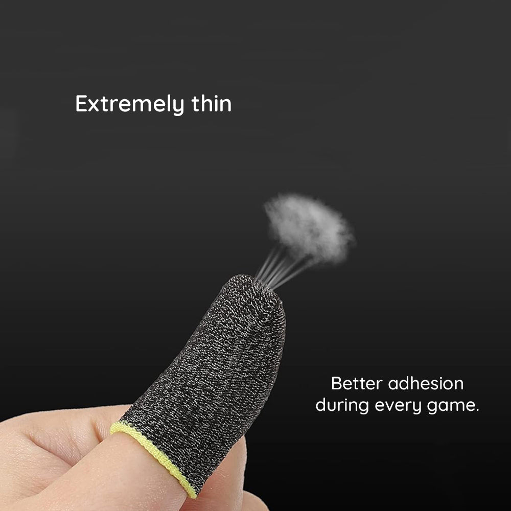 Techsuit - Mobile Gaming Finger Sleeve (FS3-01) - for Peaceful Elite, King of Glory, Call of Duty, 40x20mm - Black