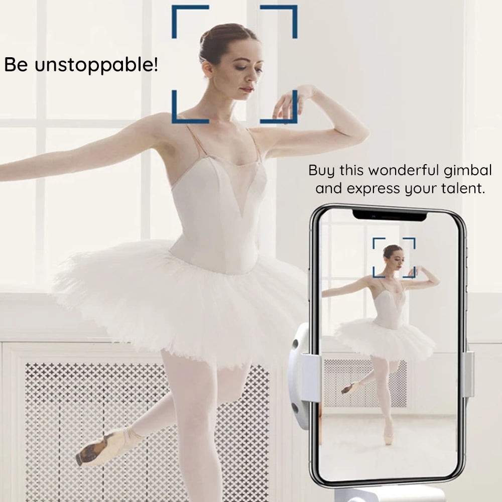 Techsuit - Phone Gimbal (Q3) - with Face Tracking, 360, 1800mAh - White