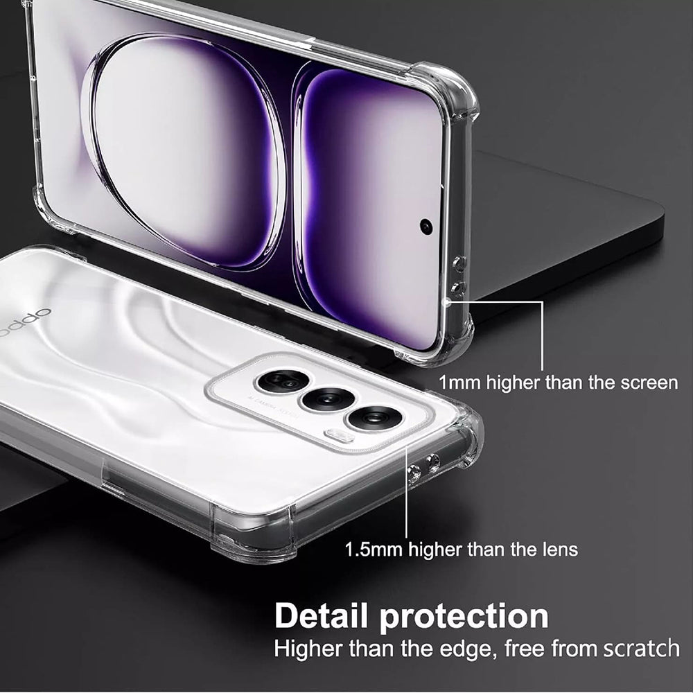 Techsuit - Shockproof Clear Silicone - Oppo Reno12 - Clear