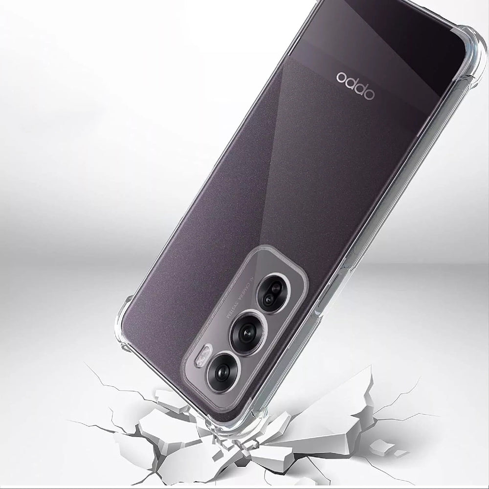 Techsuit - Shockproof Clear Silicone - Oppo Reno12 Pro - Clear